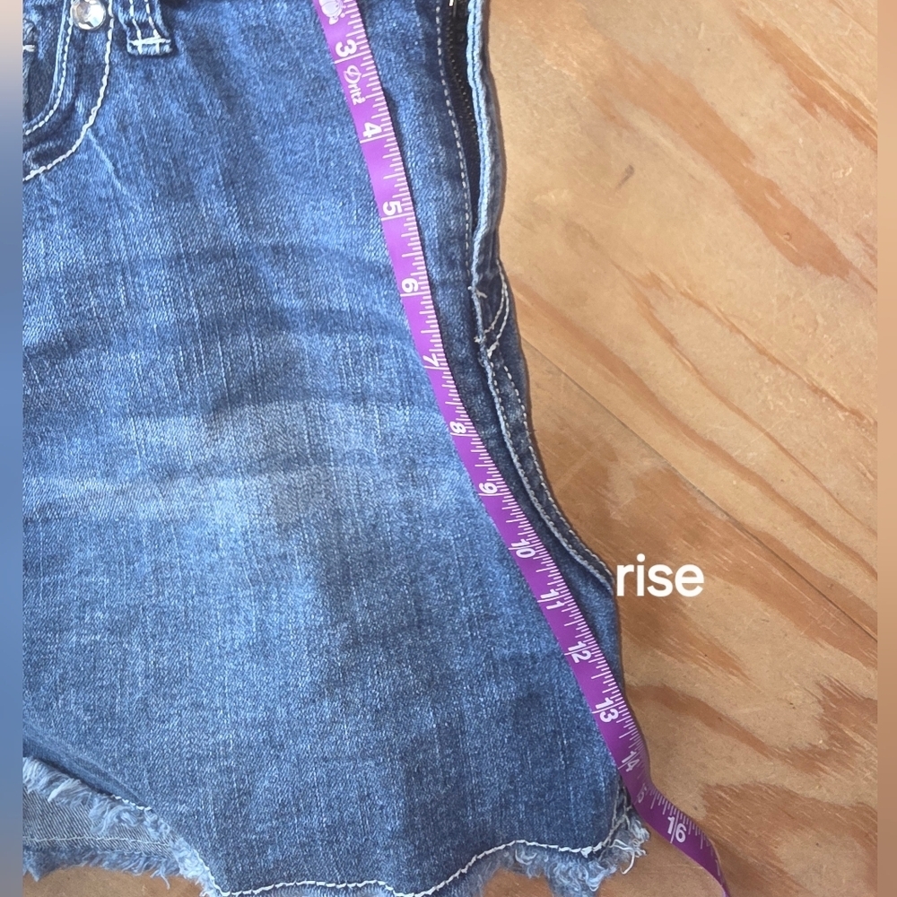 Jean Shorts Blue and Red Patriotic Design (SHO24) - Picture 4 of 11